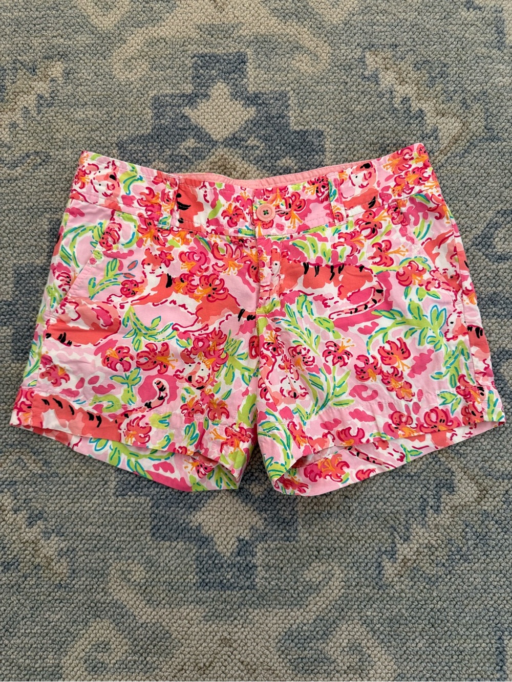 Lilly Pulitzer Pink Floral Print Women's Shorts